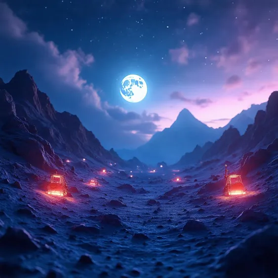 Colaboración lunar para extraer helio-3