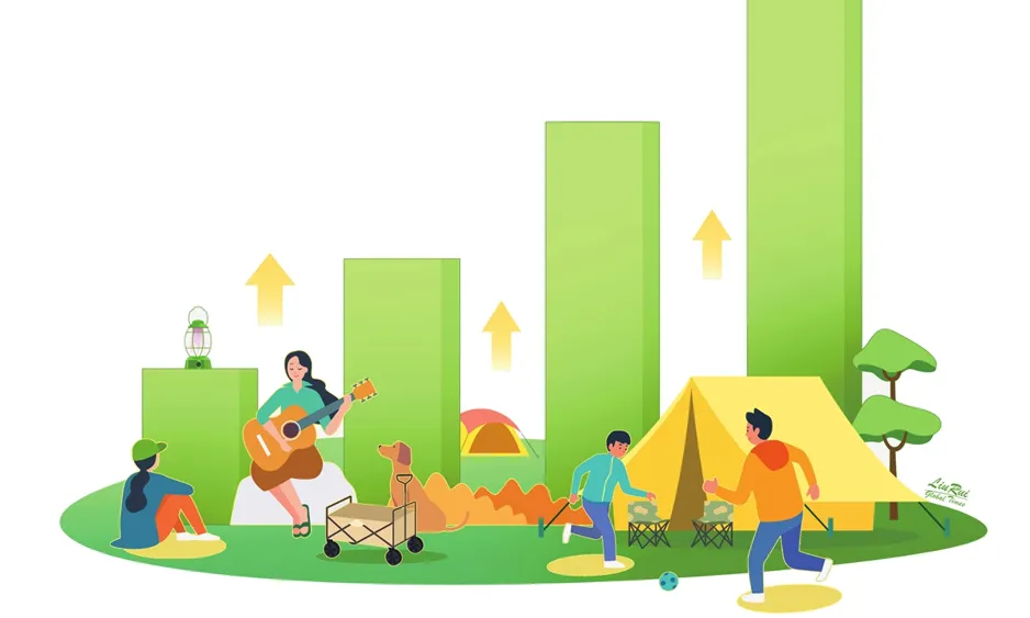 Bunte Zelte zeigen die verborgene Kraft der Frühjahrswirtschaft in China