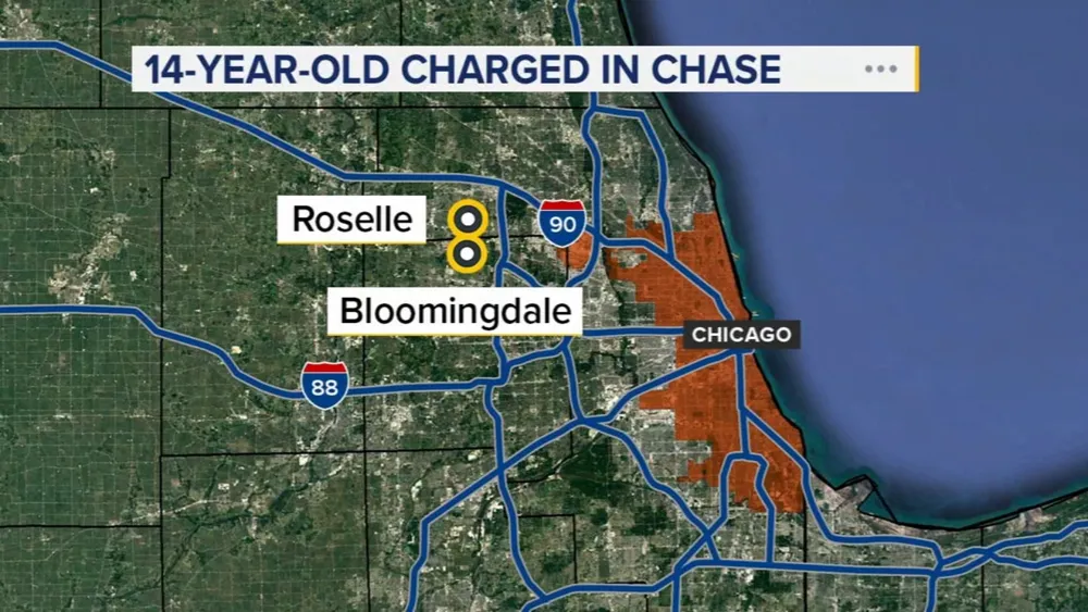14-year-old Bloomingdale boy accused of leading police on high-speed chase in stolen car: DuPage County state's attorney