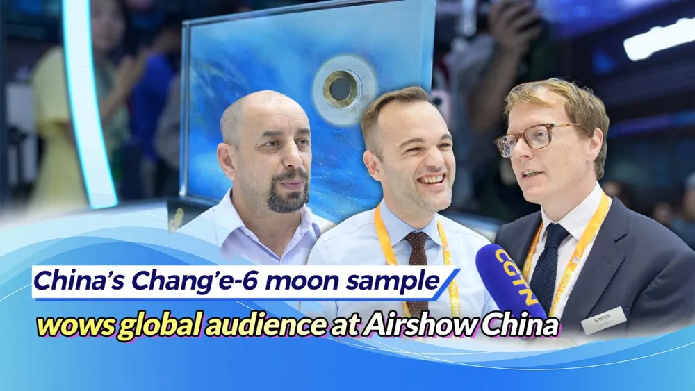 Muestra lunar Chang'e-6 de China impresiona en Salón Aeronáutico