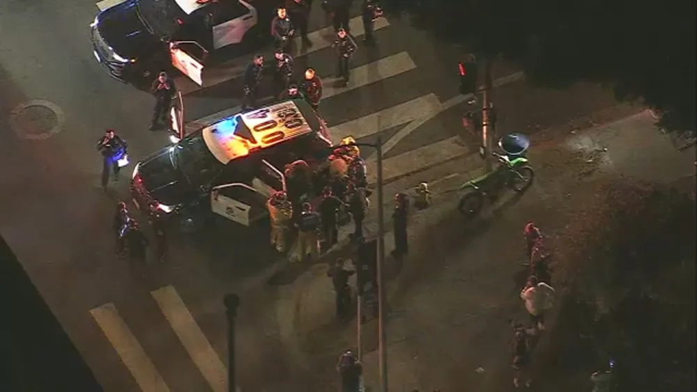 Multiple crashes reported at the end of dirt bike chase in Downtown Los Angeles