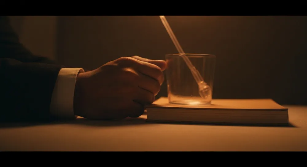 Une horloge à quatre sections avec des éléments naturels relaxants.