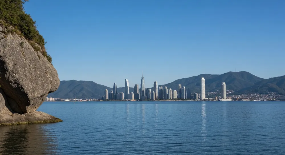 Une ligne de tendance à la baisse superposée à un graphique boursier avec des flèches rouges indiquant une baisse.