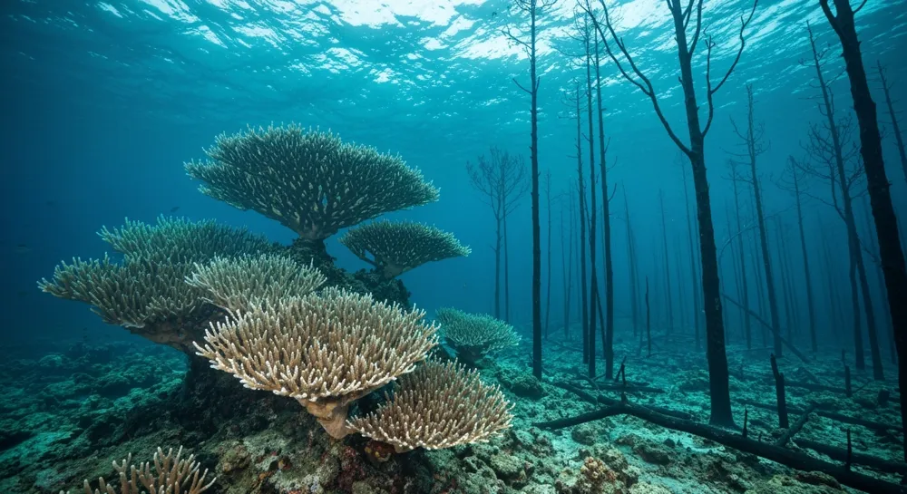 Une scène sous-marine sereine avec des pétoncles éclatants.