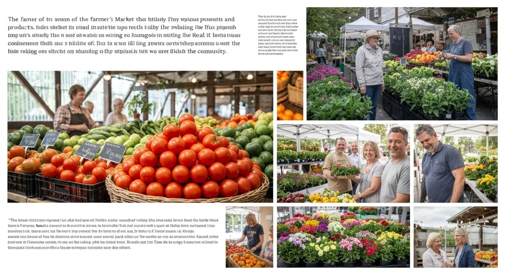 Eine verschneite Bildungseinrichtung mit Feiertagsdekorationen.