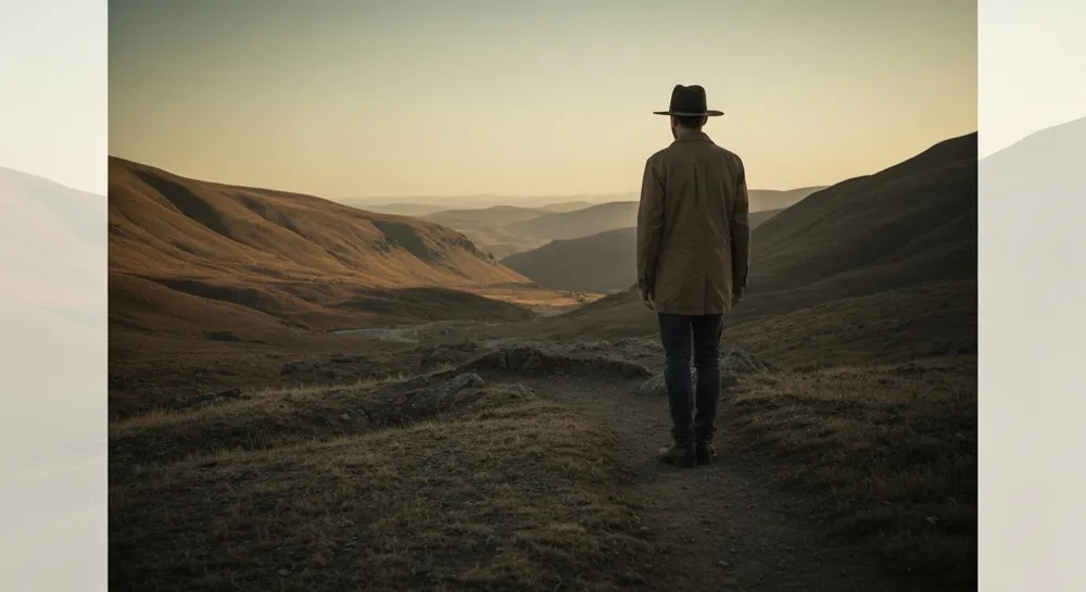 Une scène urbaine sombre avec des éclairages de secours.