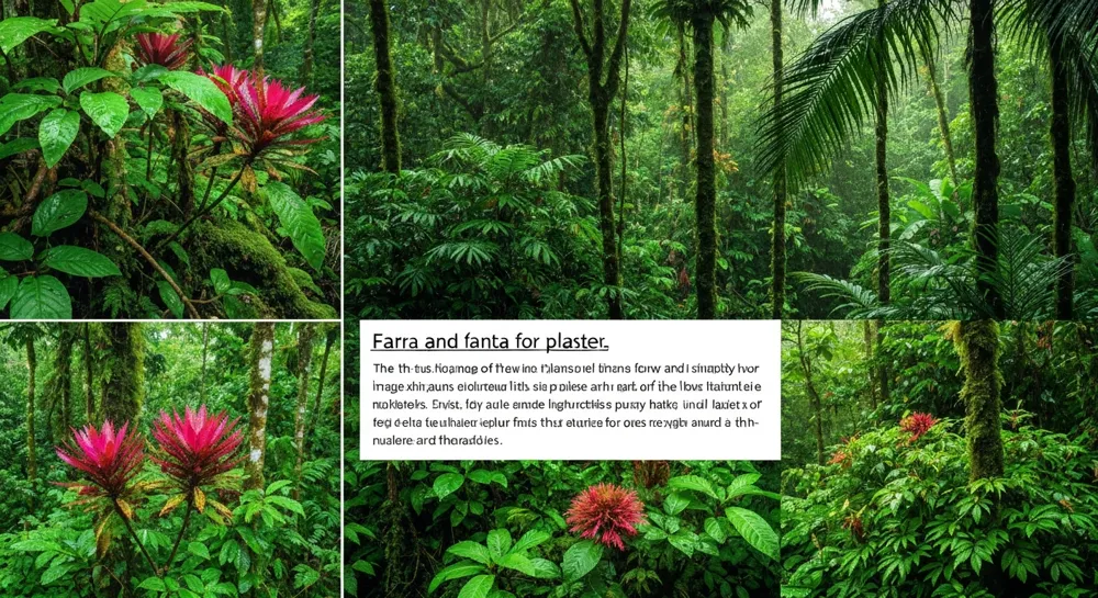 Разделенный пейзаж, на котором изображены как цветущая природа, так и высушенная пустыня.