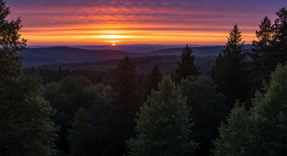 Ein Stapel offizieller Universitätsdokumente und eine Lupe.