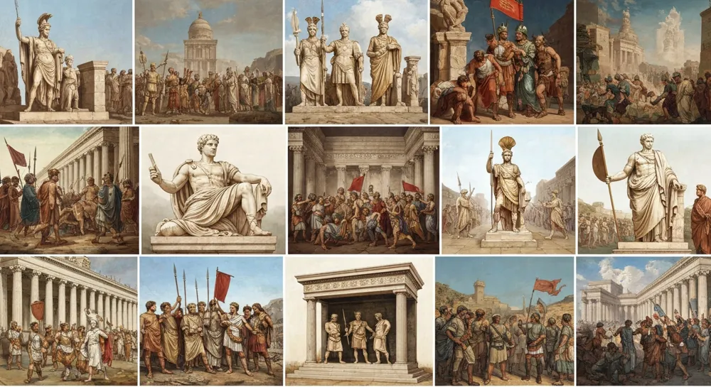 Ein verworrenes Netz aus Stromkreisen und dunklen Wolken.