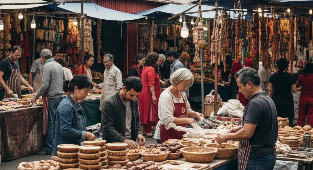Яркий фермерский ландшафт, демонстрирующий инновации.