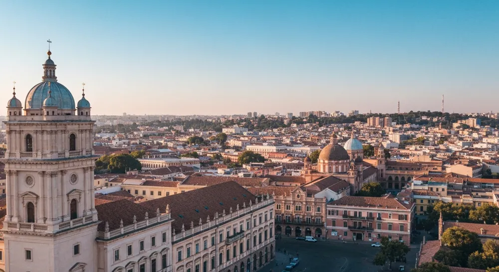 Eine Welle von Filmrollen und Schaltungsmustern.