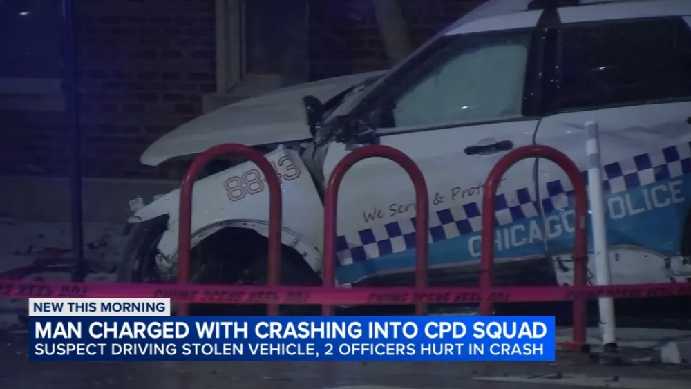 1 charged in crash that injured 2 Chicago police officers on Racine Avenue near Wrigley Field