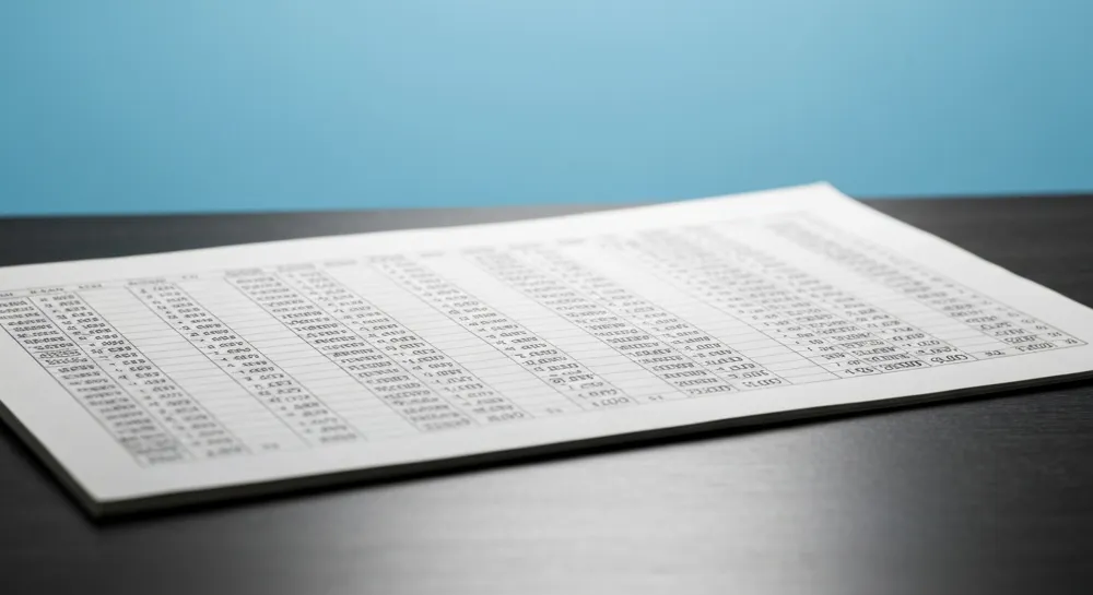 Abstrakte Finanzlandschaft mit Trendlinien und Münzen.