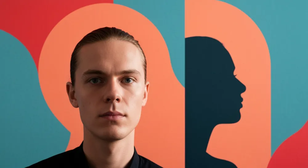 Абстрактные геометрические фигуры переплетаются, чтобы представить динамику рабочей силы.