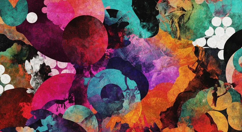 Abstrakte geometrische Formen, die finanzielles Wachstum und Risiken darstellen.