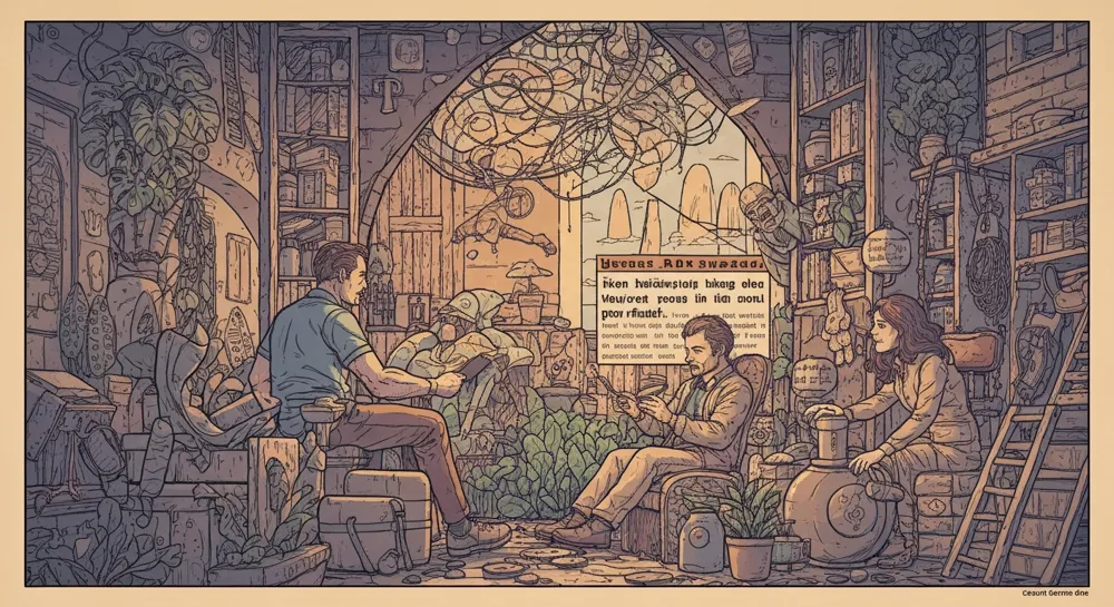 Formes géométriques abstraites représentant les risques technologiques.