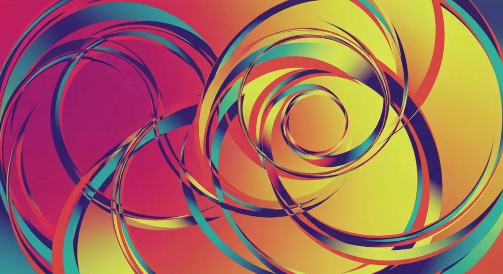 Abstrakte geometrische Formen, die Umstrukturierung symbolisieren.