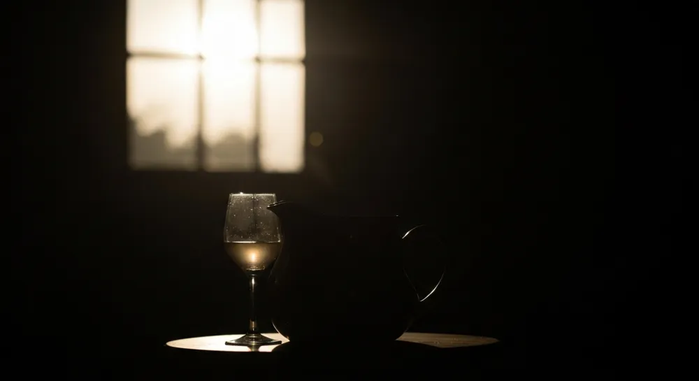 Абстрактная иллюстрация поля битвы с упавшей техникой и флагами.