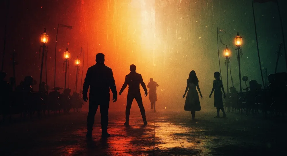 Abstrakte Darstellung von Unternehmensumstrukturierungen.