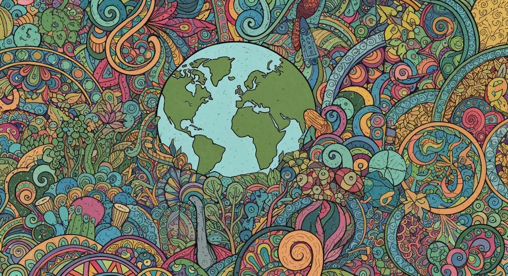 Абстрактное представление о росте кристаллов и финансах.