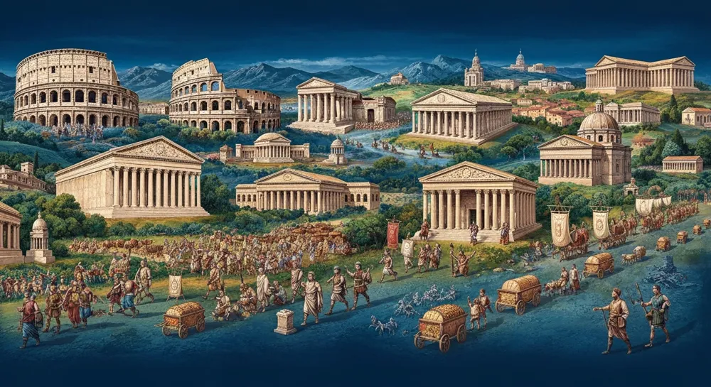 Abstrakte Darstellung des wirtschaftlichen Gleichgewichts mit Pfeilen.