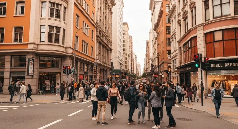 Representación abstracta del crecimiento y el riesgo financieros.