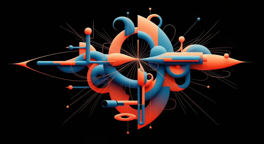 Абстрактное представление финансового роста с динамическими формами.