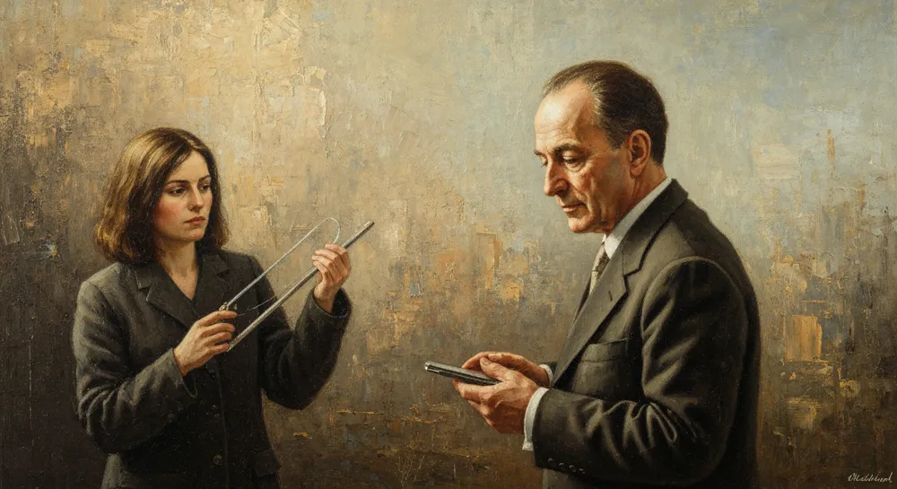 Abstrakte Darstellung miteinander verbundener Laborelemente.