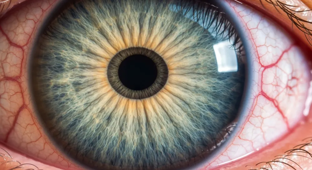 Abstrakte Darstellung der Herausforderungen der optischen Technologie.