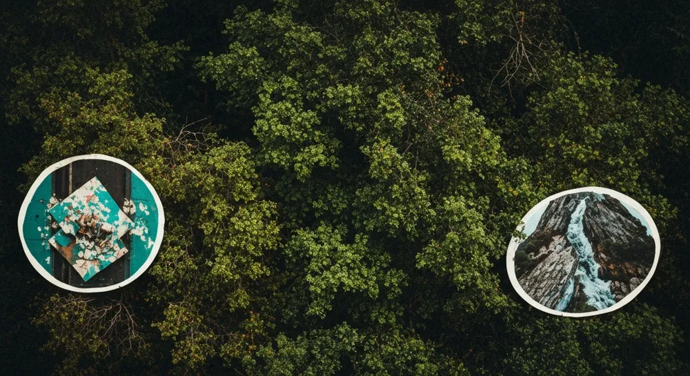 Abstrakte Darstellung der technischen Prüfung und Reflexion.