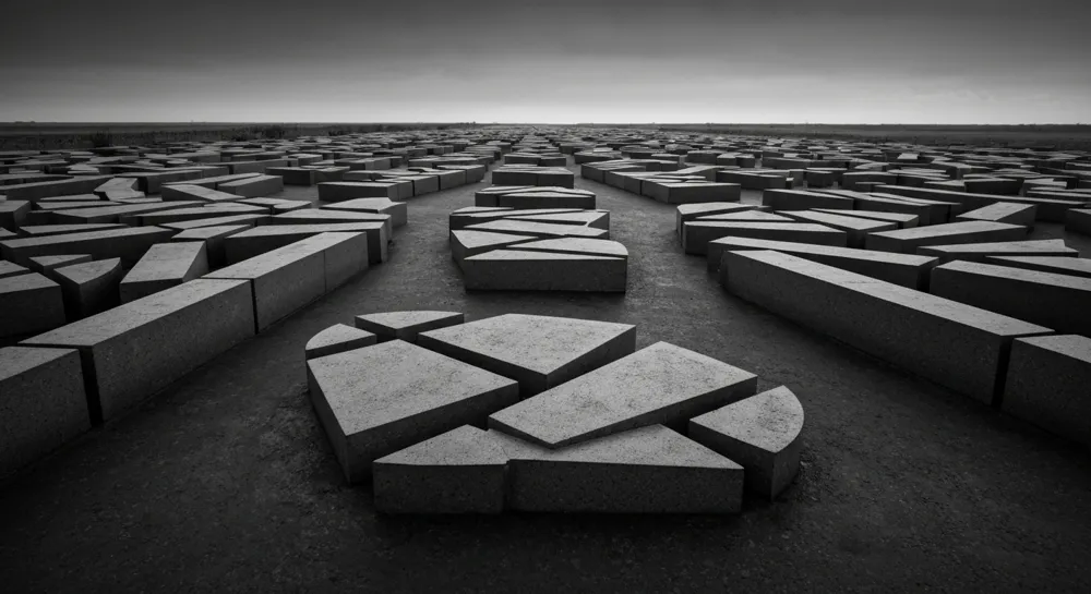 Абстрактные шкалы, балансирующие финансовые элементы.