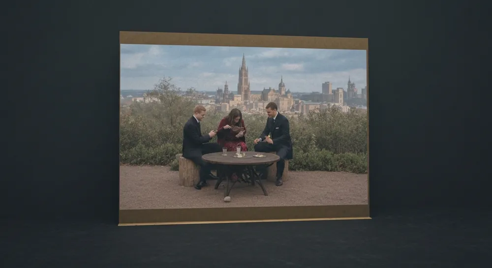 Formas abstractas de lámina con gradientes que se fusionan.