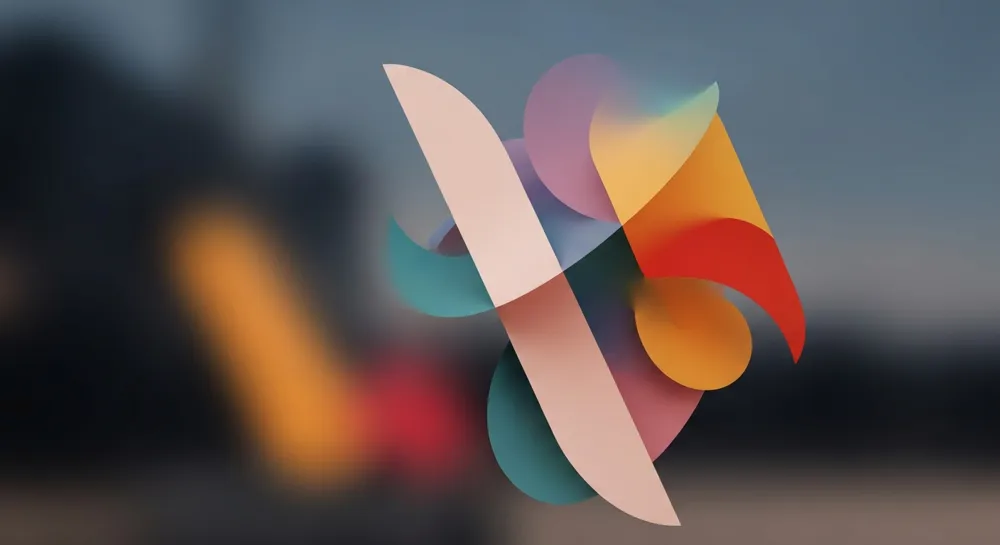 Абстрактные формы стрелок вверх и вниз с градиентами.