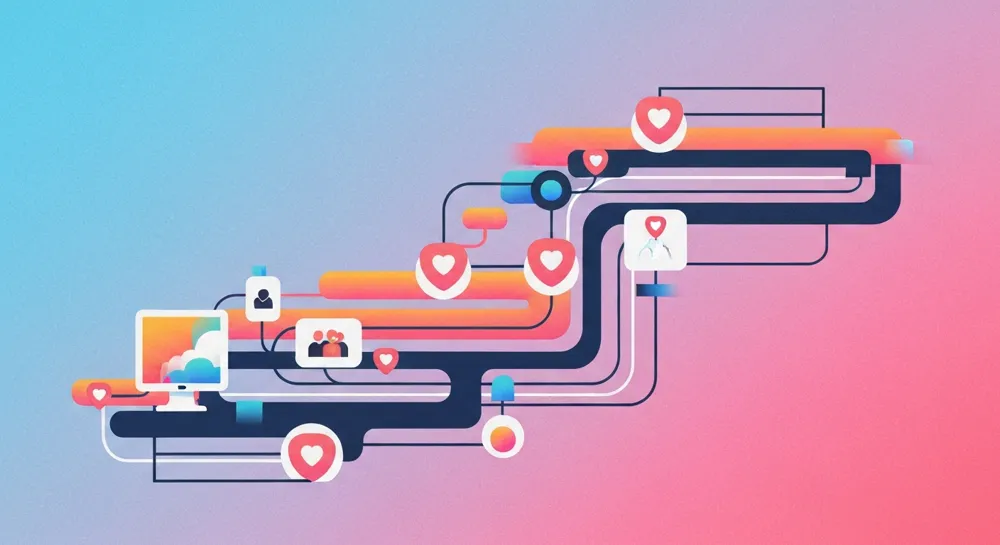 Abstrakte Formen, die die Geschäftsdynamik repräsentieren.