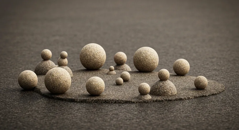 Abstract shapes representing clinical trial stages.