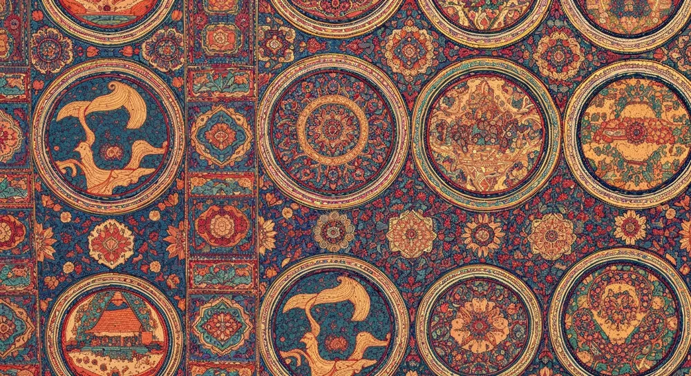 Formas abstractas que representan la competencia y la estrategia.