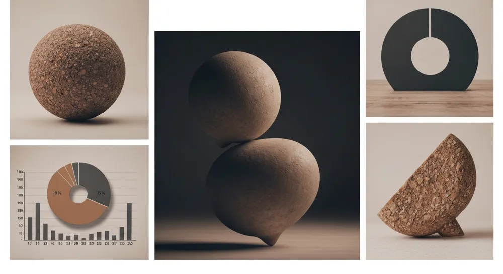 Formas abstractas que representan sistemas de control y automatización.