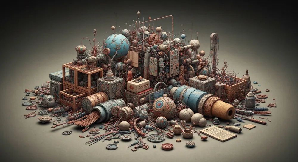 Абстрактные фигуры, представляющие рост и сложные стратегии.