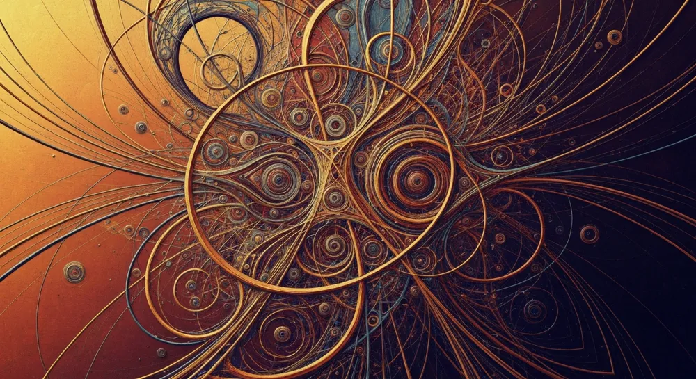 Formes abstraites représentant le risque et la stabilité.