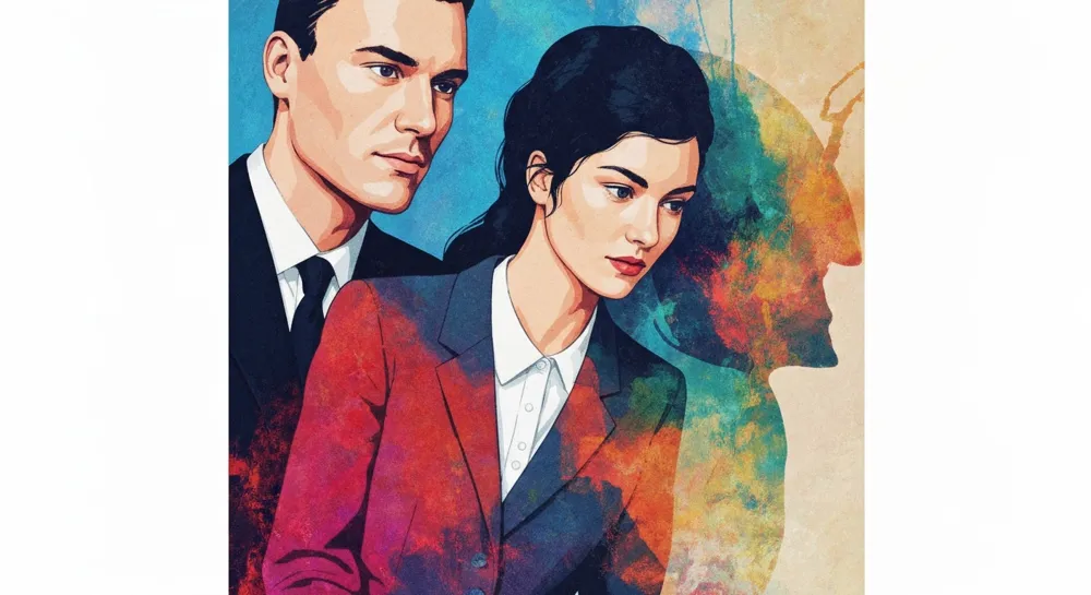 Formas abstractas que representan la estrategia y la volatilidad.