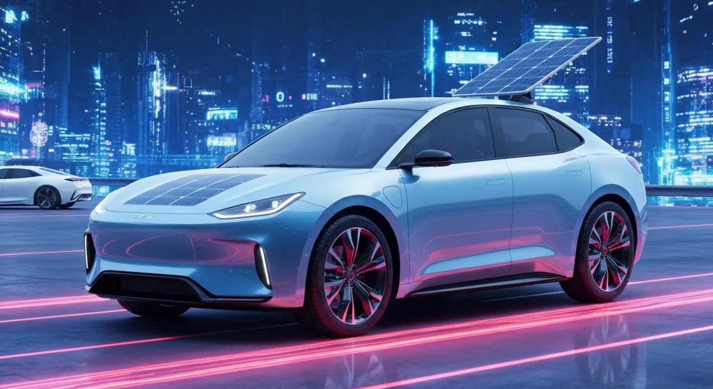 Abstrakte Formen, die technologische und strategische Spannungen repräsentieren.