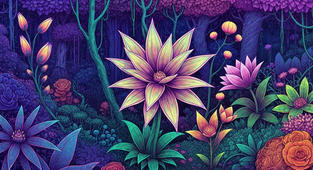 Abstrakte Formen, die KI und militärische Konflikte symbolisieren.