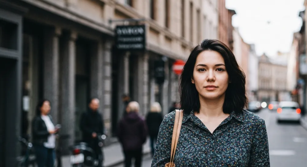 Abstrakte Skyline von Shanghai mit Börsenelementen.