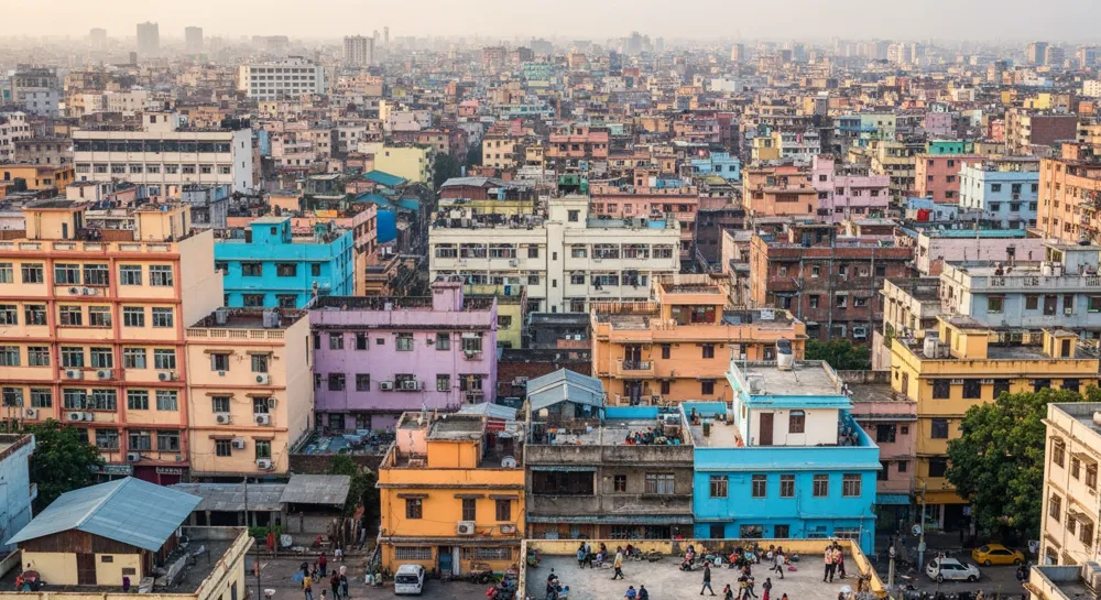 Абстрактный восходящий тренд с динамическими фондовыми элементами.