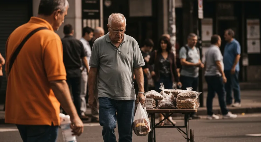 Abstrakter Aufwärtstrend mit lebendigen Aktienchart-Elementen.