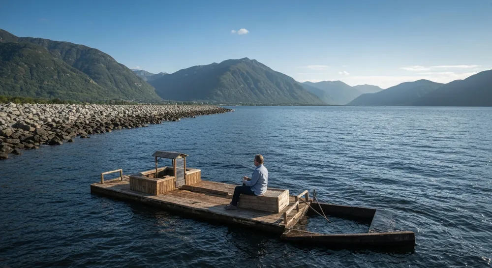 Une exoplanète en orbite sur fond étoilé.