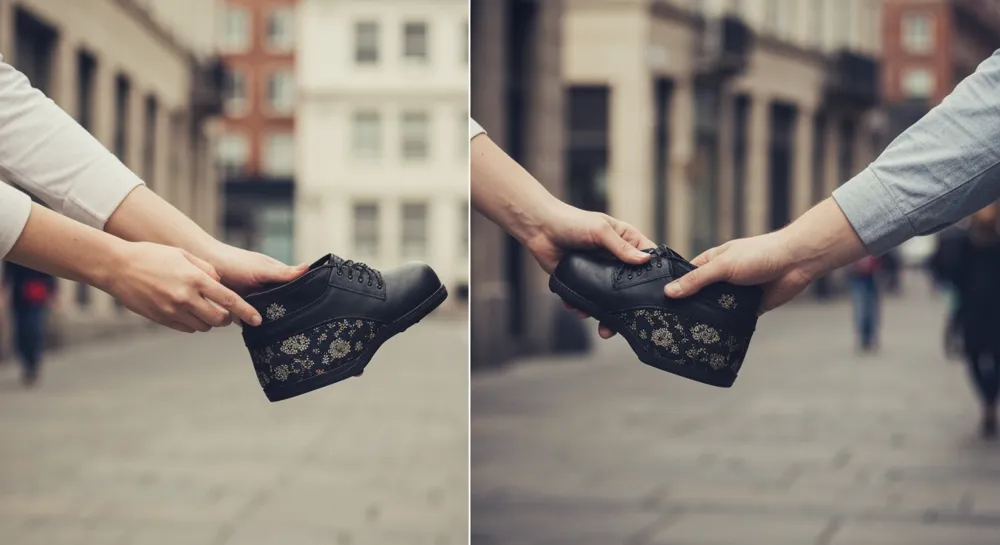 Балансовые весы с акциями и элементами рынка.