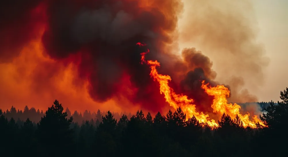 Una balanza con símbolos éticos y de inteligencia artificial.