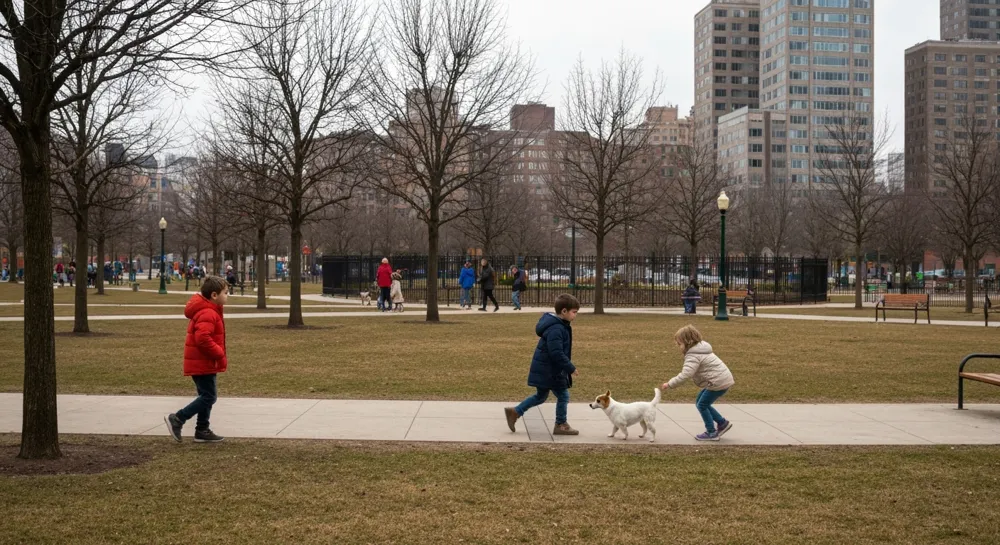 Waage mit Münzen und Wirtschaftssymbolen.
