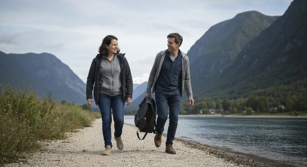Un tazón de bocadillos saludables junto a una cómoda almohada.